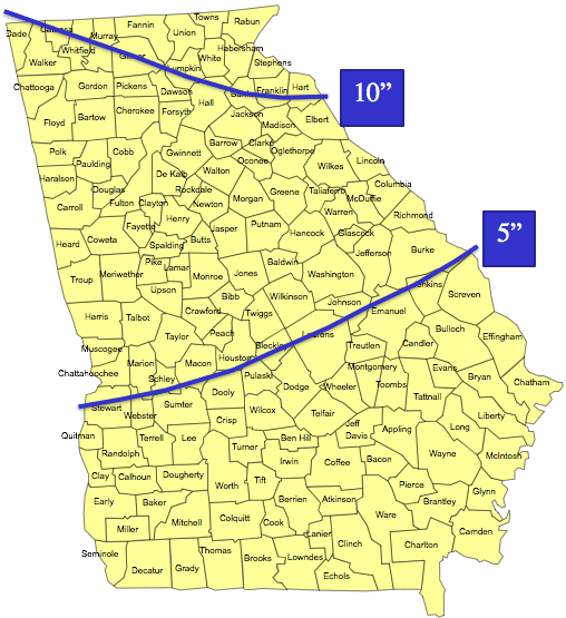 Frost Line Map Of Us - United States Map