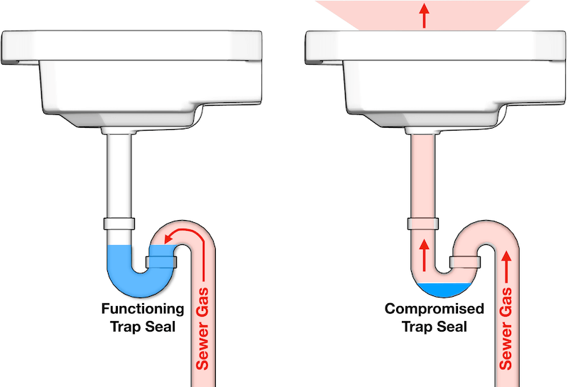 S-Trap-sewer-leak-example